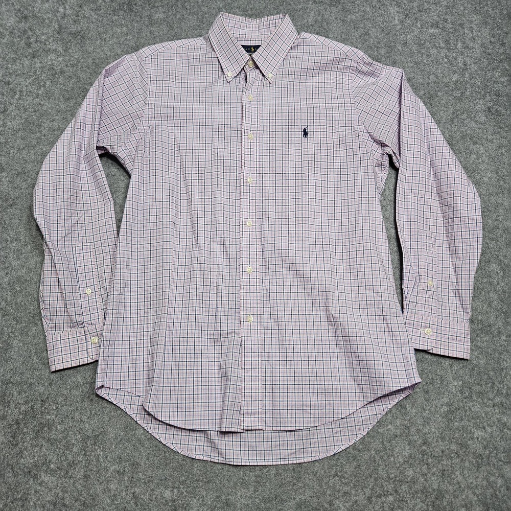 Polo by Ralph Lauren Pink & Blue Windowpane Button-Down Shirt